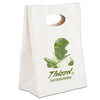 Thizzel Study Logo Canvas Lunch Tote