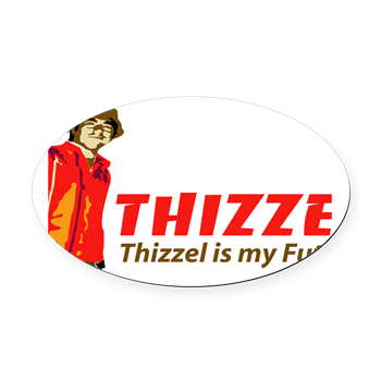 Thizzel Future Oval Car Magnet