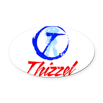 Thizzel Oval Car Magnet