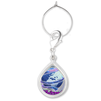 Thizzel Globe Teardrop Wine Charm