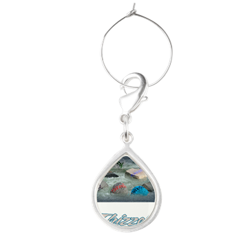 Thizzel Exist Logo Teardrop Wine Charm