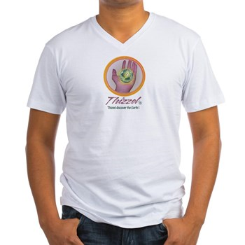 Discover Earth Logo Men's V-Neck T-Shirt