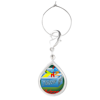 Thizzel Gifts Teardrop Wine Charm