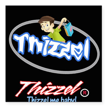 Thizzel Boy Square Car Magnet 3" x 3"
