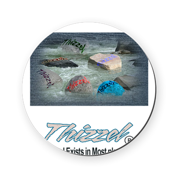 Thizzel Exist Logo Cork Coaster