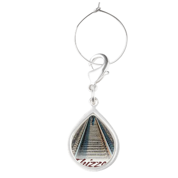 Railway Logo Teardrop Wine Charm