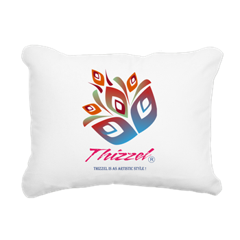 Artistic Leaves Logo Rectangular Canvas Pillow