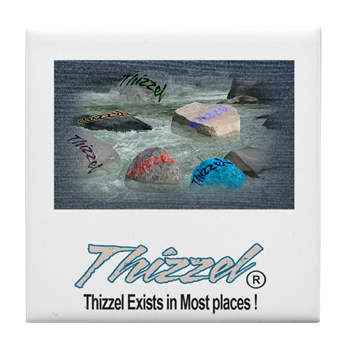 Thizzel Exist Logo Tile Coaster