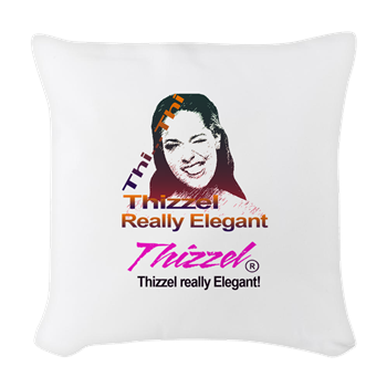 Thizzel Elegant Logo Woven Throw Pillow