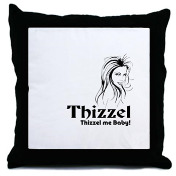 Thizzel Lady Throw Pillow