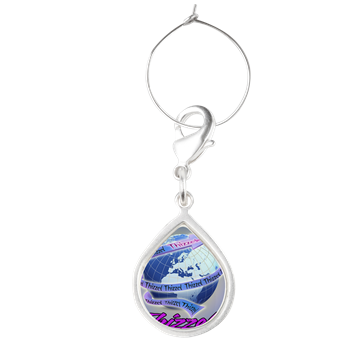 Thizzel Globe Teardrop Wine Charm