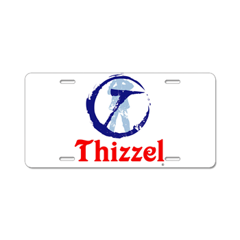 THIZZEL Trademark Aluminum License Plate