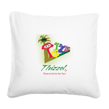 Live Tex Tree Vector Logo Square Canvas Pillow
