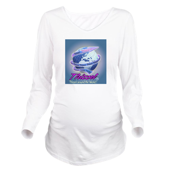 Thizzel Globe Long Sleeve Maternity T-Shirt