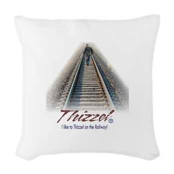 Railway Logo Woven Throw Pillow