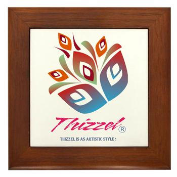 Artistic Leaves Logo Framed Tile