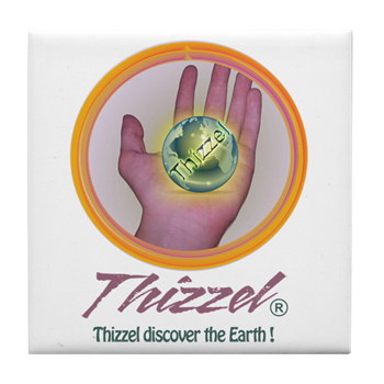 Discover Earth Logo Tile Coaster