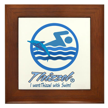 Swimming Logo Framed Tile