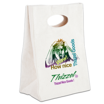 Thizzel Nice Goods Logo Canvas Lunch Tote