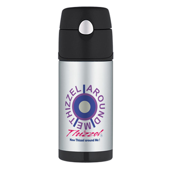 Around Me Vector Logo Thermos® Bottle (12oz)