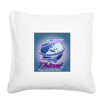 Thizzel Globe Square Canvas Pillow