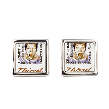 Thizzel makes me Funny Square Cufflinks