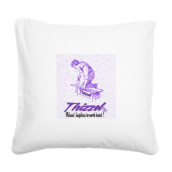 Thizzel Work Square Canvas Pillow