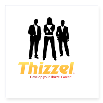 Thizzel Career Square Car Magnet 3" x 3"