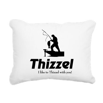 Thizzel Fishing Rectangular Canvas Pillow