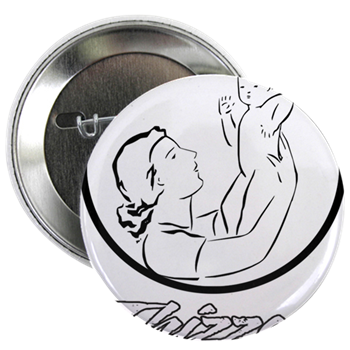 Mom Baby Logo 2.25" Button