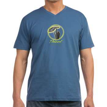 Finger T Logo Men's V-Neck T-Shirt