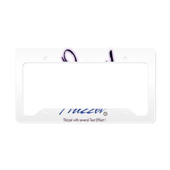 Text Effect Logo License Plate Holder