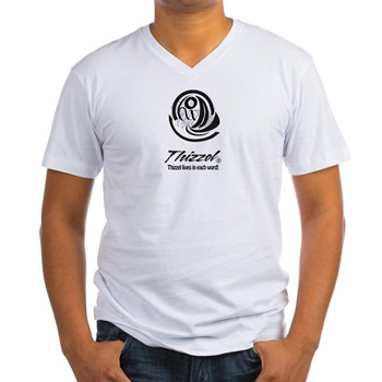 Thizzel Sketch Logo Men's V-Neck T-Shirt