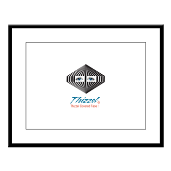 Thizzel Face Logo Large Framed Print