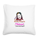 Thizzel Elegant Logo Square Canvas Pillow