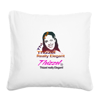 Thizzel Elegant Logo Square Canvas Pillow