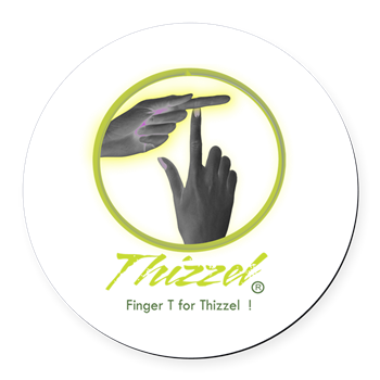 Finger T Logo Round Car Magnet