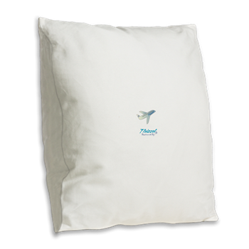 Travel Vector Logo Burlap Throw Pillow
