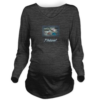 Thizzel Exist Logo Long Sleeve Maternity T-Shirt