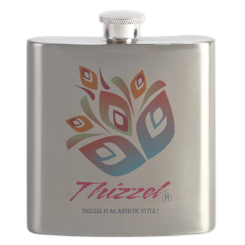 Artistic Leaves Logo Flask