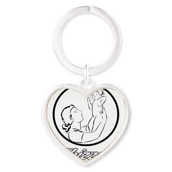 Mom Baby Logo Keychains