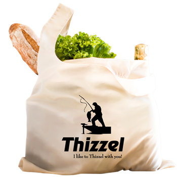 Thizzel Fishing Reusable Shopping Bag