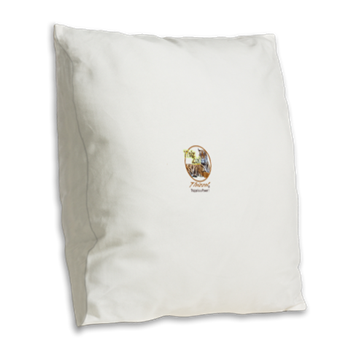 Power Logo Burlap Throw Pillow
