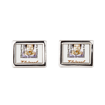 Thizzel makes me Funny Rectangular Cufflinks