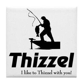 Thizzel Fishing Tile Coaster