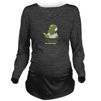 Thizzel Study Logo Long Sleeve Maternity T-Shirt