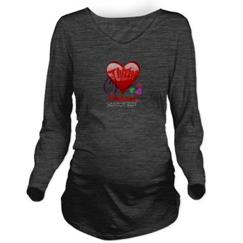 Valentine Logo Long Sleeve Maternity T-Shirt