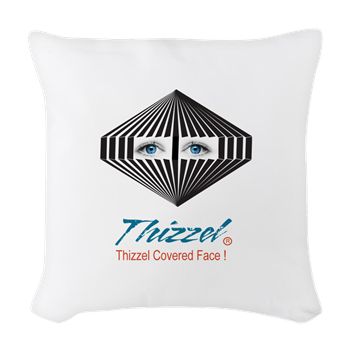 Thizzel Face Logo Woven Throw Pillow