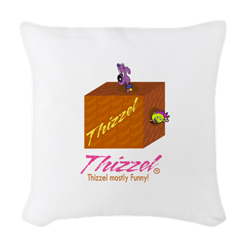 Funny Logo Woven Throw Pillow