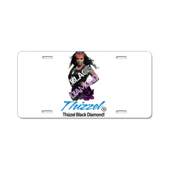 Thizzel Diamond Aluminum License Plate